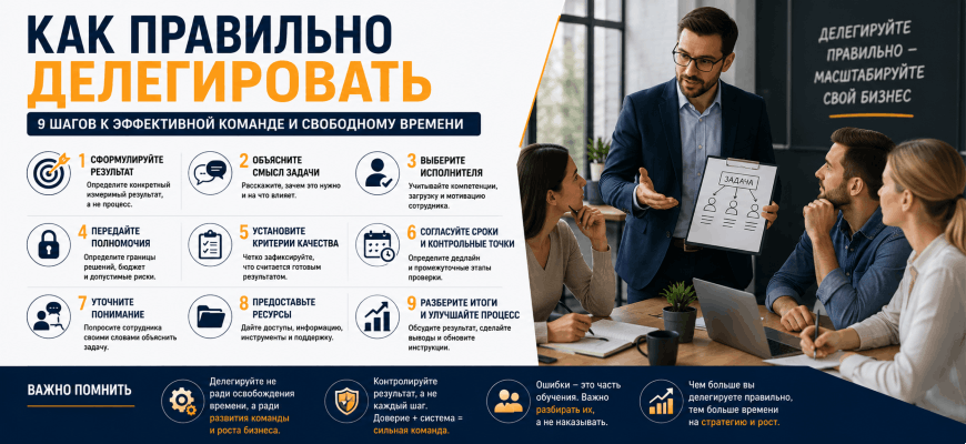 Как правильно делегировать — 9 шагов